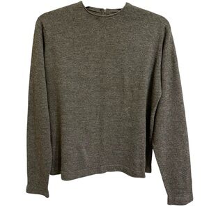 Givenchy Vintage Gray Zip Back Neck Acrylic Sweater Large